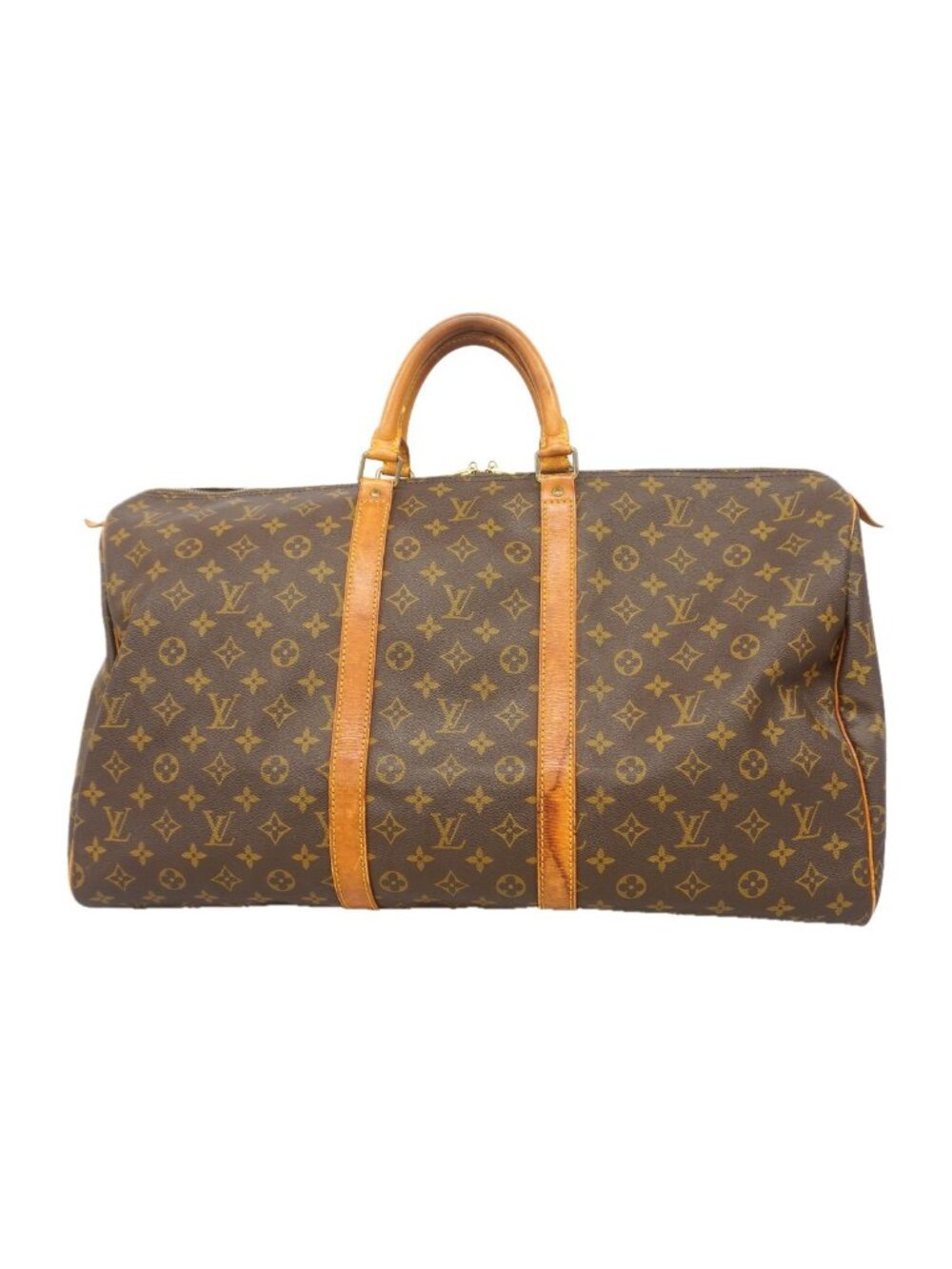 Louis Vuitton Boston Bag Monogram Keepall 55 Brown